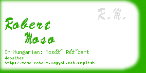 robert moso business card